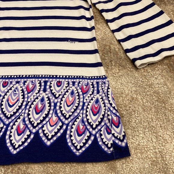 Lilly Pulitzer Navy and White striped top, Small EUC - Picture 4 of 8